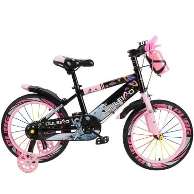 N00004146_001 6422324041462 Bicicleta copii 3-5 ani, cu roti ajutatoare, Action One Kiddo, 12 inch, Roz