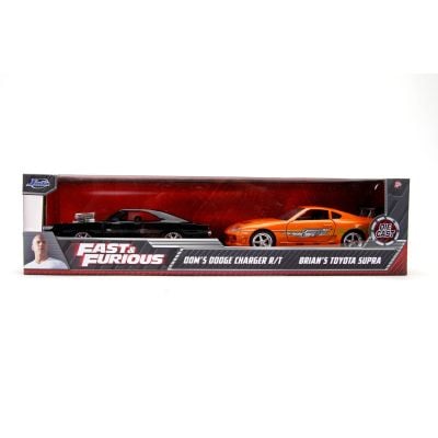 N00007557_001w 4006333075575 Set 2 vehicule metalice, Jada, Fast And Furious, Dodge Charger si Toyota Supra, 1:32