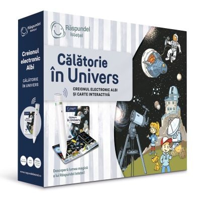 Carte interactiva si creion, Raspundel Istetel, Calatorie in Univers