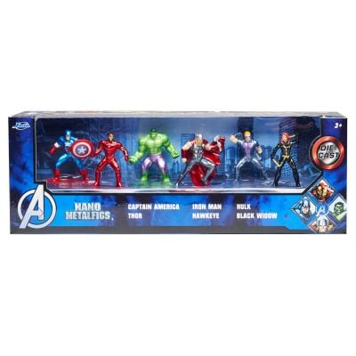 N00008818_001w 4006333088186 Set 6 mini figurine metalice, Jada, Marvel, 4 cm