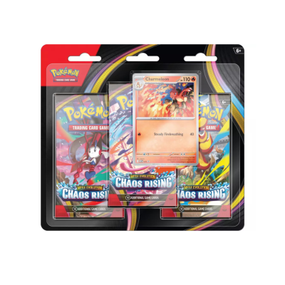 Set 3 pachete carti de joc, Pokemon TCG, Mega Evolution, Chaos Rising