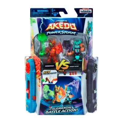 N00015193_001w 630996151969 Set 2 figurine Akedo, Power Storm, Burndown Vs Shread Head, S4