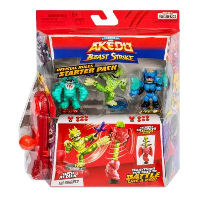 N00015281_001w 630996152812 Set 3 figurine, Akedo, Beast Strike, Starter Pack, Tri-Kwonto, S6