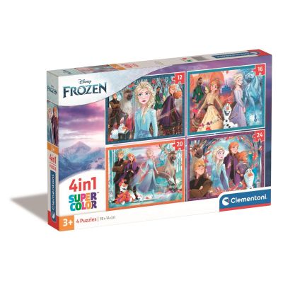 N00021518_001w 8005125215188 Puzzle 4 in 1 Clementoni Disney Frozen (12, 16, 20, 24 piese)