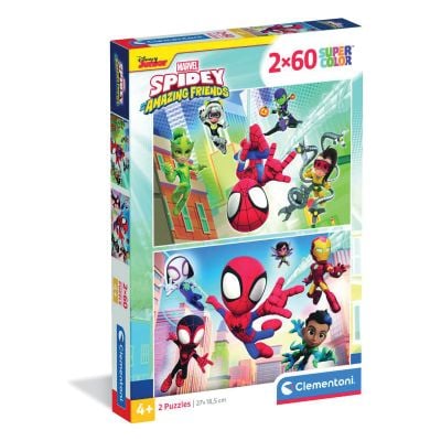 N00021625_001w 8005125216253 Puzzle Clementoni, Spidey si Prietenii sai Fantastici, 2 x 60 piese