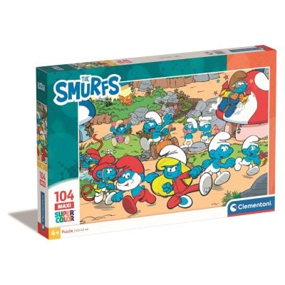 N00023773_001w 8005125237739 Puzzle Clementoni, Maxi, The Smurfs, 104 piese