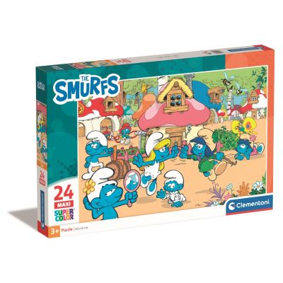 N00024248_001w 8005125242481 Puzzle Clementoni, Maxi, The Smurfs, 24 piese