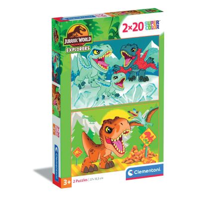 N00024810_001w 8005125248100 Puzzle Clementoni, Jurassic World, 2 x 20 piese