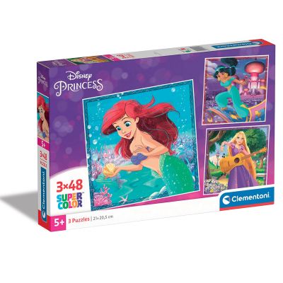 N00025304_001w 8005125253043 Puzzle Clementoni, Disney Princess, 3 x 48 piese