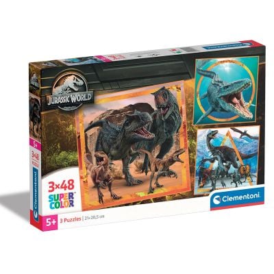 N00025314_001w 8005125253142 Puzzle Clementoni, Jurassic World, 3 x 48 piese, 2024