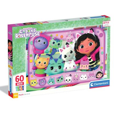 N00026598_001w 8005125265985 Puzzle Clementoni, Maxi, Gabbys Dollhouse, 60 piese