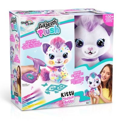 N00028786_001w 3555801287862 Jucarie de plus de colorat, Airbrush Plush, Kitty
