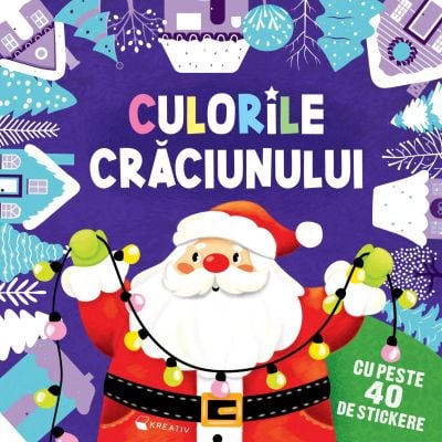 Carte de colorat, Culorile Craciunului cu peste 40 de stickere