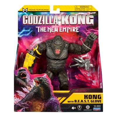 Figurina articulata cu accesoriu, Monsterverse, Kong with B.E.A.S.T. Glove, 15 cm