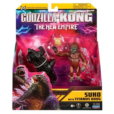 Figurina articulata cu accesoriu, Monsterverse, Suko with Titanus Doug, 15 cm