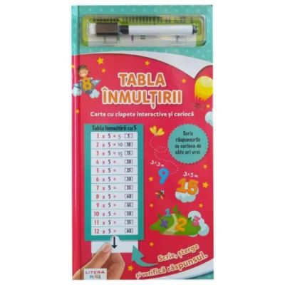 30%Carte cu clapete interactive si carioca, Litera, Tabla inmultirii