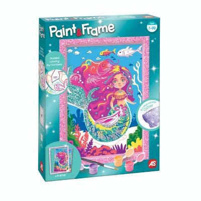 Set de pictura pe numere, Happi Hobbi, Picteaza si inrameaza, Sirena mitica