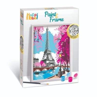 Set de pictura pe numere, Happi Hobbi, Picteaza si inrameaza, Spring Paris