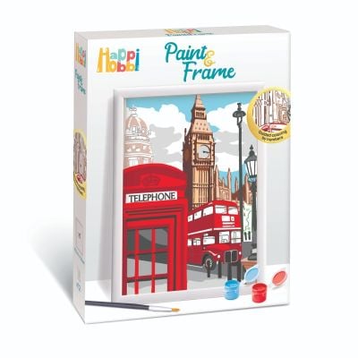 Set de pictura pe numere, Happi Hobbi, Picteaza si inrameaza, Majestic London