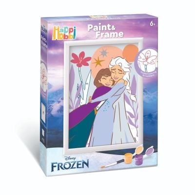 Set de pictura pe numere, Happi Hobbi, Picteaza si inrameaza, Frozen