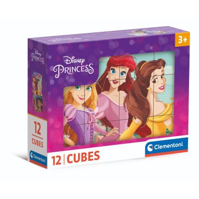 N00041197_001w 8005125411979 Puzzle Clementoni, Disney Princess, 12 cuburi