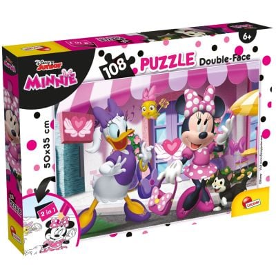 N00047970_001w 8008324047970 Puzzle 2 In 1 Lisciani, Minnie Mouse, Plus, 108 piese