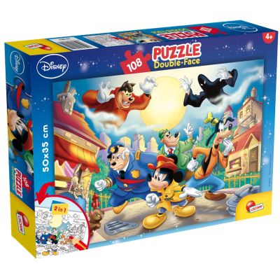 N00048021_001w 8008324048021 Puzzle 2 In 1 Lisciani, Mickey Mouse Detectiv, Plus, 108 piese