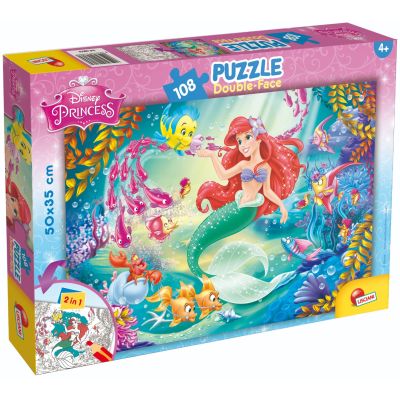 N00048069_001w 8008324048069 Puzzle 2 in 1 Lisciani Disney Princess, Mica Sirena, Plus, 108 piese