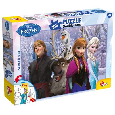 N00049301_001w 8008324049301 Puzzle 2 In 1 Lisciani, Frozen, Plus, 108 piese