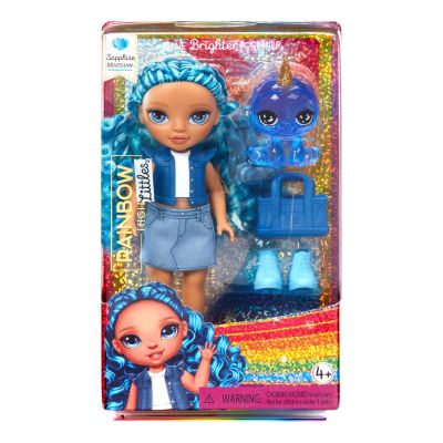 N00053117_002w 35051531173 Papusa Rainbow High, Littles Sapphire Bradshaw, Blue, 531197EUC