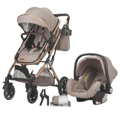 N00061044_001 5949105004337 Carucior 3 in 1 ultracompact Coccolle Ravello, Sand Beige