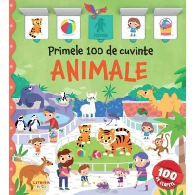Carte cu clapete, Primele 100 de cuvinte, Animale