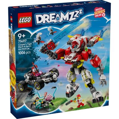 N00071497_001w 5702017812472 LEGO® Dreamzzz - Robotul tigru al lui Cooper si Masina Hot Rod a lui Zero (71497)