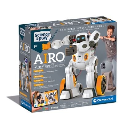 N00075113_001w 8005125751136 Kit de constructie, Clementoni, Robot interactiv AIRO, 80 piese