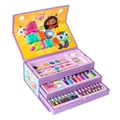 Set de colorat in cutie cu sertare, Gabbys Dollhouse, 31 piese
