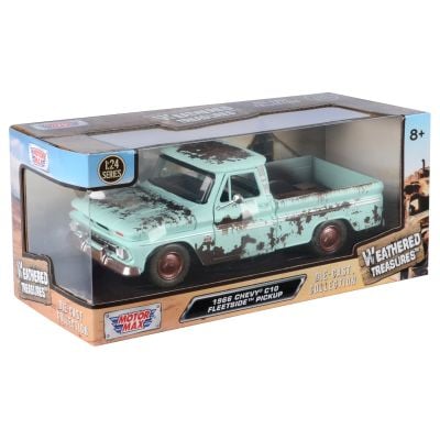 Masinuta metalica, Motormax, Weathered Treasures, 1966 Chevy C10 Fleetside, 1:24