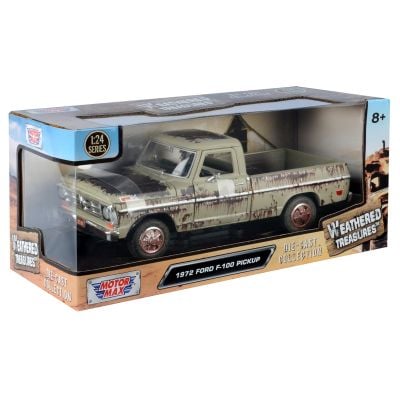 Masinuta metalica, Motormax, Weathered Treasures, 1972 Ford F-100 Pickup, 1:24