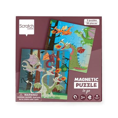 N00081160_001w 5414561811602 Puzzle magnetic Scratch, Dragoni, 20 piese