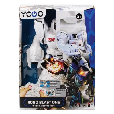 N00088589_002w 4891813885894 Robot cu telecomanda, Silverlit, Ycoo, Robo Blast One, Alb