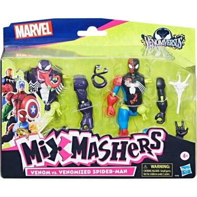 Set 2 figurine, Marvel, Mixmashers, Venom Vs Venomized Spiderman, F9194