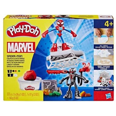 Set de joaca cu 2 figurine, Play-Doh, Marvel, Spider-Man si Venom, F9827