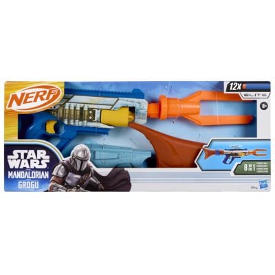 Blaster cu 12 sageti din spuma, Nerf, The Mandalorian and Grogu, G3237