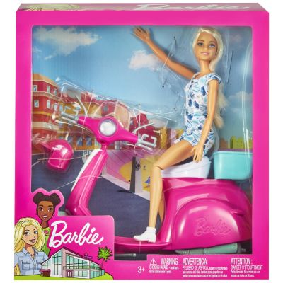 Papusa cu scooter, Barbie, GBK85