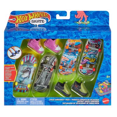 N000HGT84_002w 194735057696 Set 4 mini skateboarduri si 2 perechi pantofi, Hot Wheels, HVM15