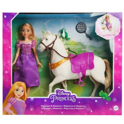 N000HLW23_001w 194735120468 Set papusa Rapunzel si calul Maximus, Disney Princess, HLW23