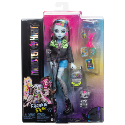 Papusa cu animal de companie, Monster High, Frankie Refresh, HXH73
