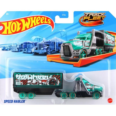 Set camion cu remorca, Hot Wheels, Track Fleet, Speed Hauler, JCM66