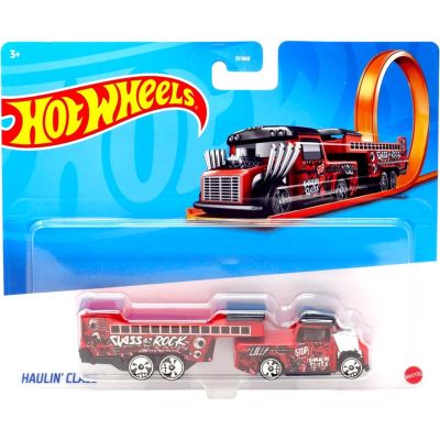 Set camion cu remorca, Hot Wheels, Track Fleet, Haulin Class, JCM68