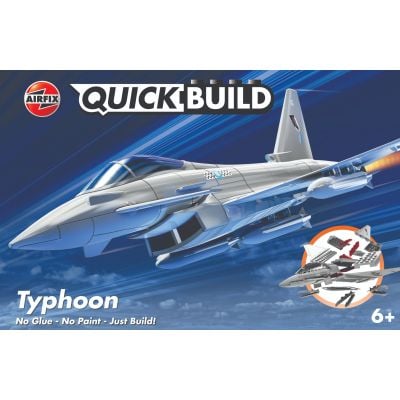 Set de constructie, Airfix, Quickbuild Eurofighter Typhoon, 27 piese