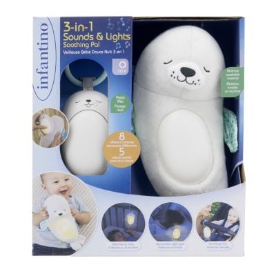 N00302032_001w 773554020328 Jucarie de plus 3 in 1 cu lumini si sunete, B Kids, Foca